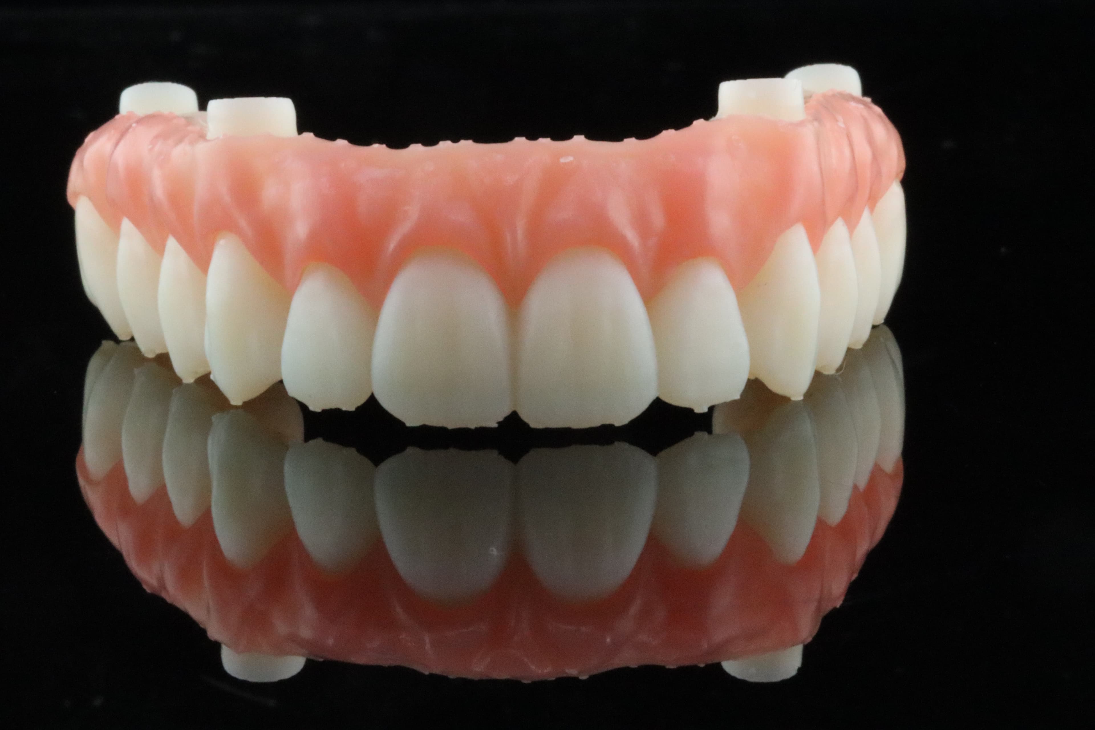AOX provisional arch printed out of V-Print C&B Temp and Denture Base resins